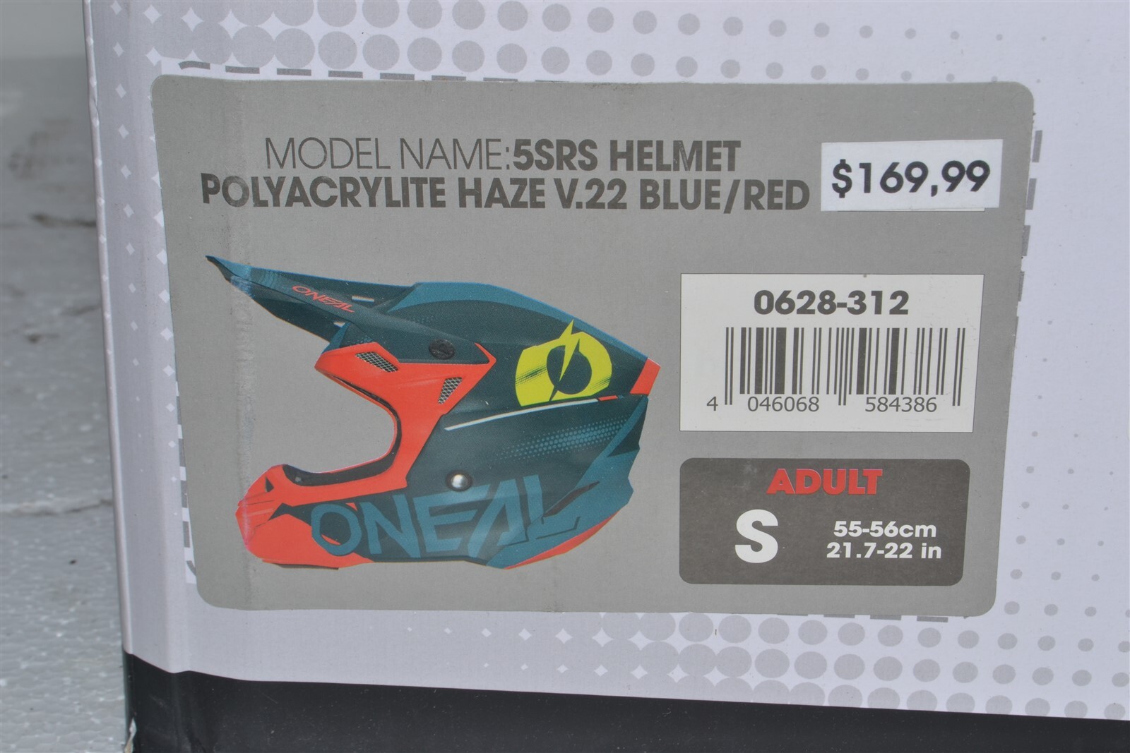 O'Neal 5 SRS Helmet - Polycrylite Haze V.22 Blue/Red - ADULT SMALL
