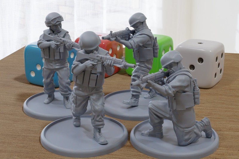 Jsdf Combat UnitÃ© - 3d ImprimÃ© Minifigures Pour Moderne Dessus De Table