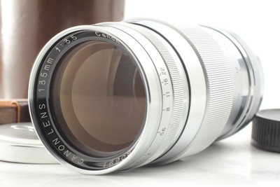 [N MINT+++++] Canon 135mm f3.5 Lens LTM L39 Leica screw Mount w/ Case from JAPAN