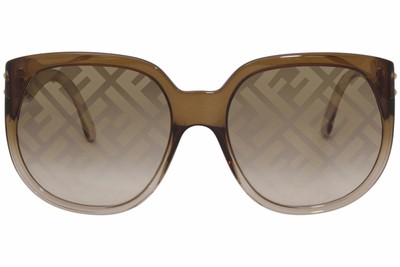 Pre-owned Fendi Ff-0403/g/s 09qeb Sunglasses Women's Brown/brown-gold Decor Mirror Lenses
