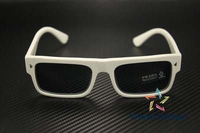 Pre-owned Prada Pr A10s 17k07t White Blue Vintage 59 Mm Men's Sunglasses