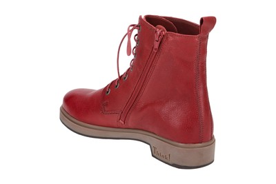 THINK THINK COGITA DAMEN STIEFELETTEN - BEQUEME STIEFELETTE ROT ELEGANT NEU