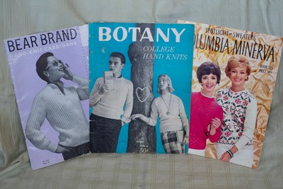 Vintage 1960's Botany Bear Brand Columbia Minerva Adult Knitting Booklets