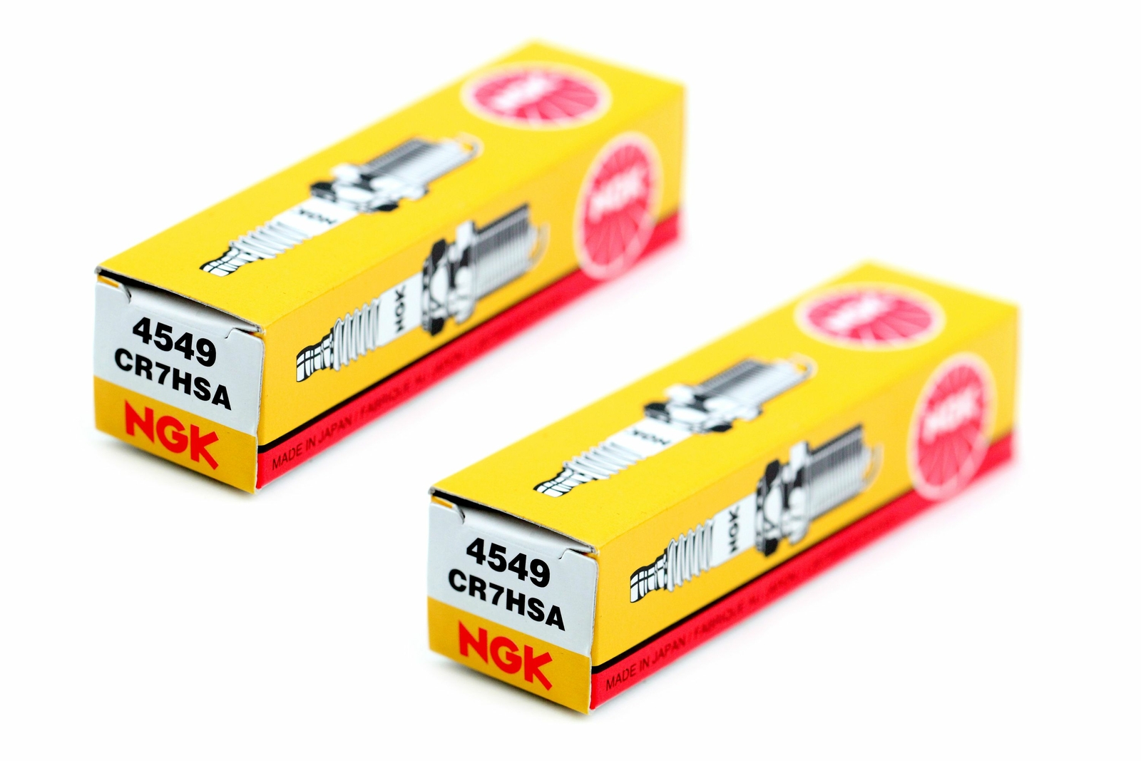 2x NGK Zündkerze CR7HSA, entstört Gewinde 10mm für Motorroller, Kleinkrafträder 