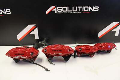 NISSAN 370Z AKEBONO CALIPERS FRONT REAR SET 2009-2020 OEM RED