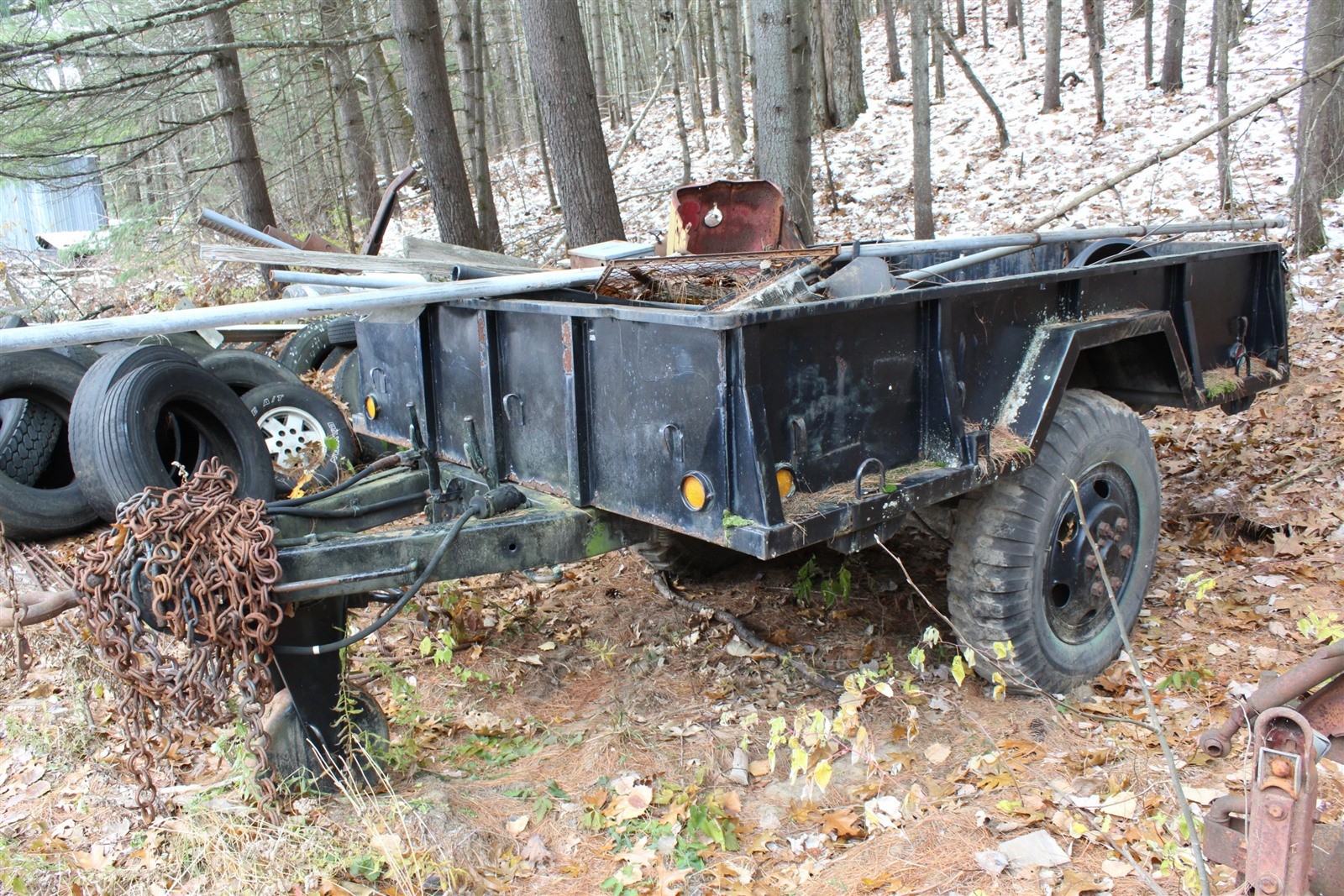 Heavy 6' x 8' Single Axle Military Trailer with Air Brakes