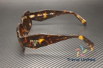 Pre-owned Prada Pr 17ws Vau2z1 Honey Tortoise Dark Brown 49 Mm Women's Sunglasses