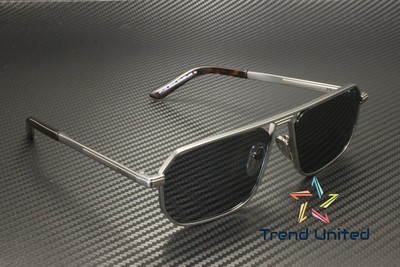 Pre-owned Prada Pr A53s 7cq09t Matte Gunmetal Dark Grey 59 Mm Men's Sunglasses In Gray