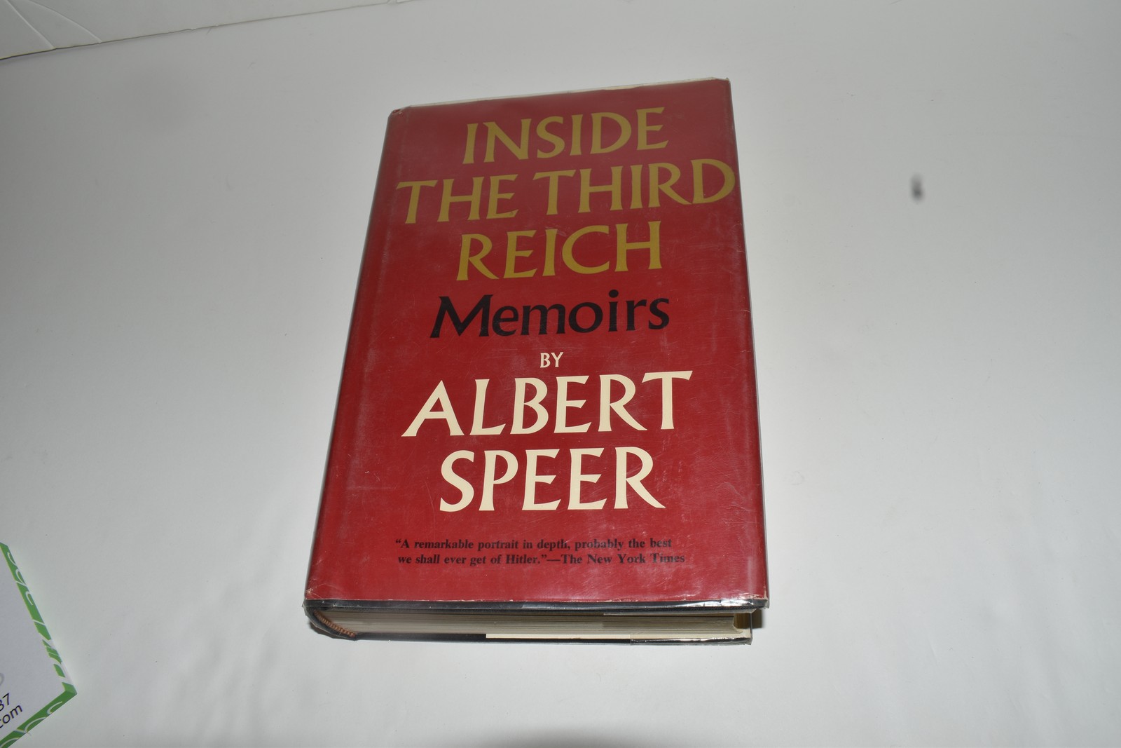 INSIDE THE THIRD REICH Albert Speer Memoirs Macmillan 1st Printing HC/DJ (MEU72)