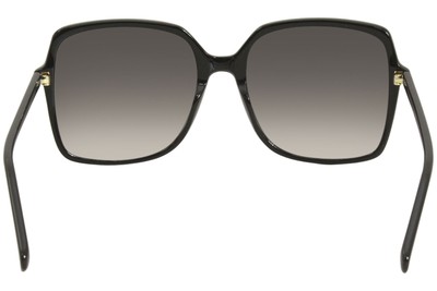 Pre-owned Gucci Gg0544s 001 Sunglasses Women's Black/grey Lenses Fashion Square 57mm In Gray