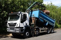 IVECO TRAKKER 340 8X4 HMF CRANE GRABBER TIPPER (2015)
