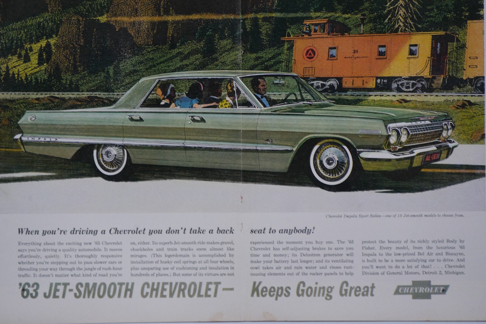 CHEVROLET　Impala63 coupe A3Poster A4 Photo Blueprint Chevrolet Impala SS 2 Door Hardtop Coupe