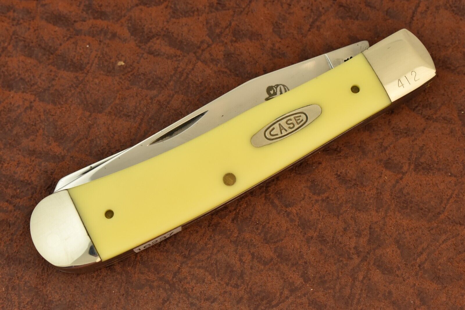 CASE XX USA 9 DOT 1995 YELLOW TRAPPER KNIFE 3254 CARBON CASE XX USA 9 DOT 1995 YELLOW TRAPPER KNIFE 3254 CARBON