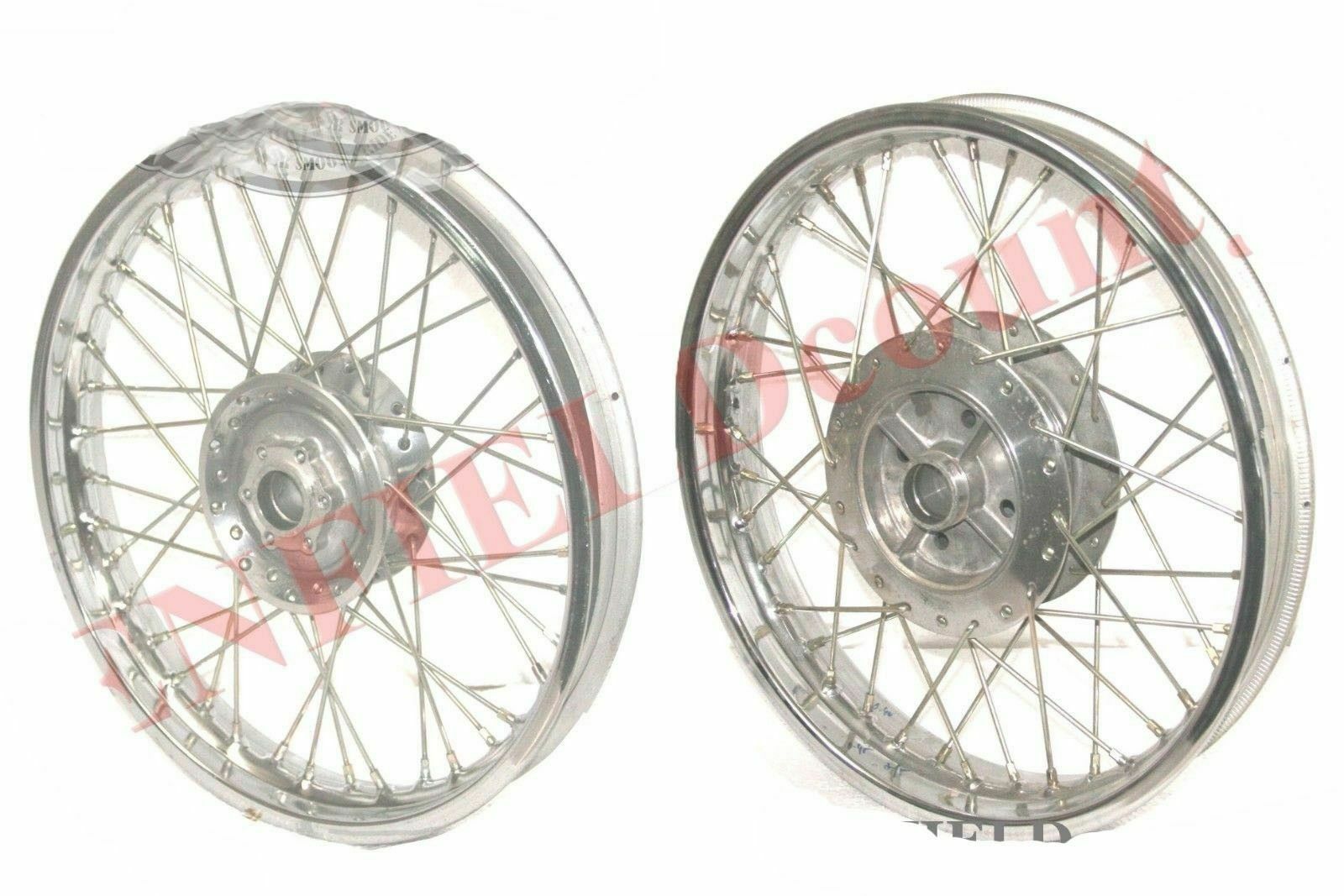 Fits Royal Enfield FRONT & REAR STEEL CHROME PLATED WHEEL RIM 18'' X 2.5''  