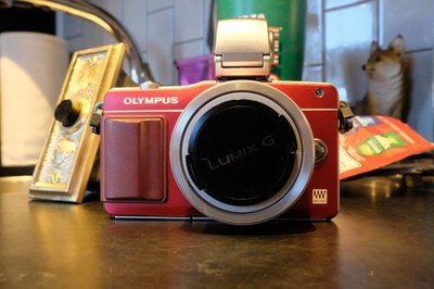 Olympus PEN mini E-PM2 compact digital camera body *red *superb | eBay