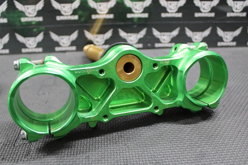 19-24 KAWASAKI KX450 KX450F XTRIG ROCS TRIPLE CLAMPS GREEN 23MM TREE STEM CLAMP