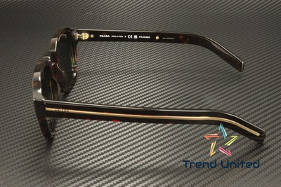 Pre-owned Prada Pr A16s 17n20g Radica Tortoise Green Polarized 52 Mm Men's Sunglasses In Polarized Green