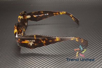 Pre-owned Prada Pr 17wsf Vau2z1 Honey Tortoise Dark Brown 51 Mm Women's Sunglasses