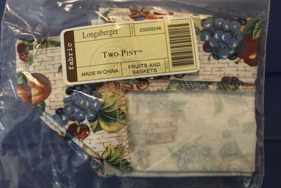 Longaberger Fruit & and Baskets Two Pint Basket Liner #23300246 - NEW