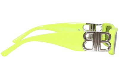 Pre-owned Balenciaga Bb0096s 008 Sunglasses Women's Yellow/silver/grey Lenses 51mm In Gray