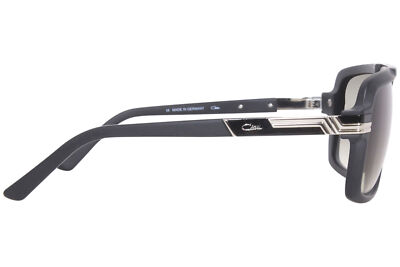 Pre-owned Cazal 8042 002 Sunglasses Men's Black/silver/green Gradient Square Shape 61mm