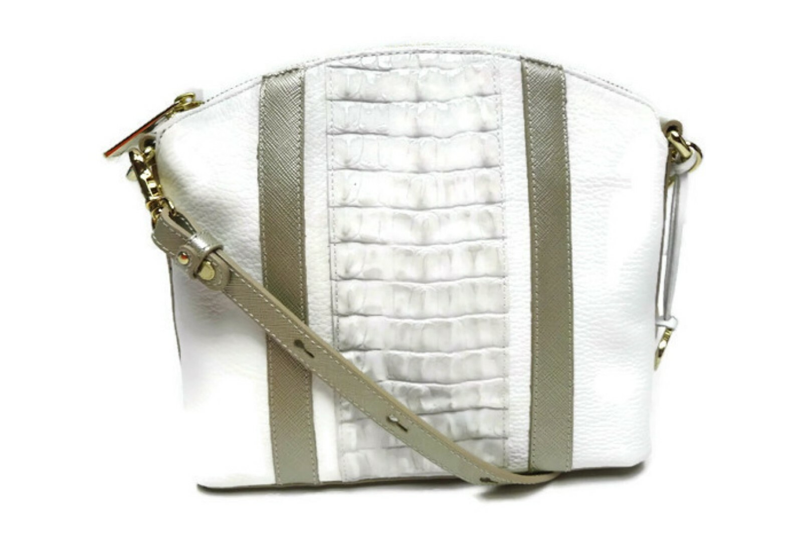 Brahmin Mini Duxbury Croco Embossed Cross-body Bag Macroon Lady Vinyard
