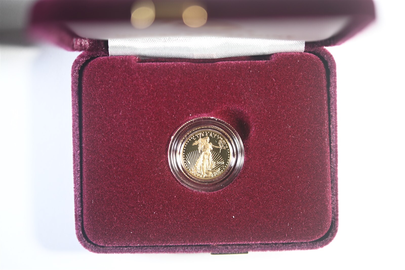 2018 W $5 1/10th oz Gold American Eagle Proof - OGP with the COA