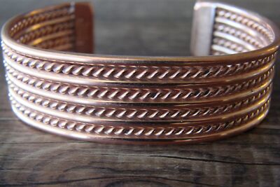 Navajo Native American Jewelry Handmade Copper Bracelet Verna Tahe!