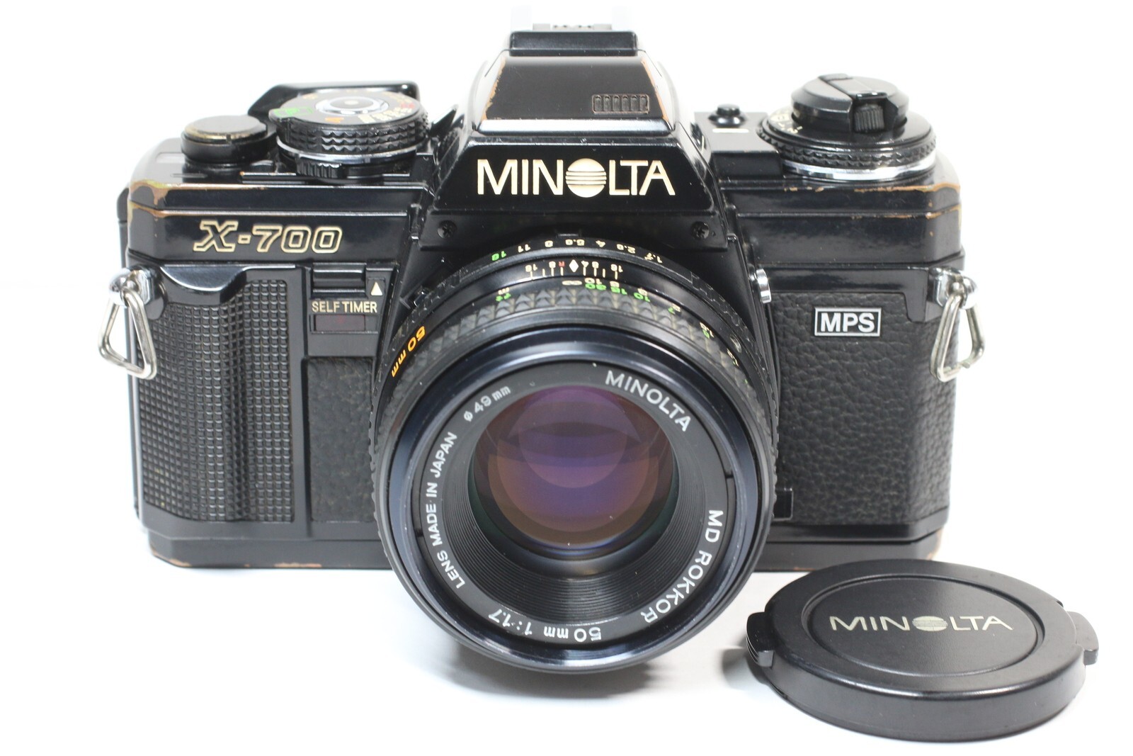 Minolta X-700 MPS 35mm SLR Film Camera + MD Rokkor 50mm F