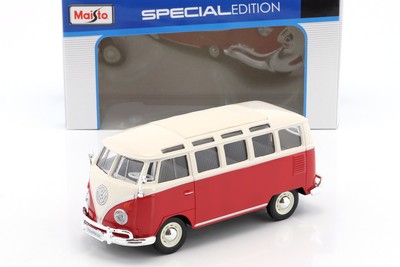 Volkswagen VW Samba Bus Red/White 1:24 maisto