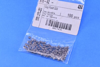 100 McMaster-Carr DIN 916 Cup Point Set Screws Stainless Steel A2 4x4