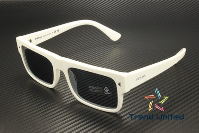 Pre-owned Prada Pr A10s 17k07t White Blue Vintage 59 Mm Men's Sunglasses