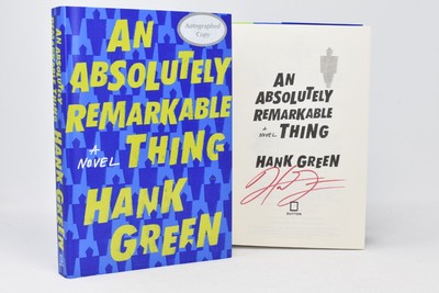 An Absolutely Remarkable Thing SIGNED / AUTOGRAPHED Book Hank Green RED 5