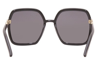 Pre-owned Gucci Gg0890s 001 Sunglasses Women's Black/grey Lenses Fashion Square 55mm In Gray