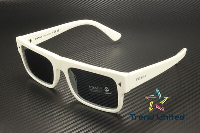 Pre-owned Prada Pr A10s 17k07t White Blue Vintage 57 Mm Men's Sunglasses