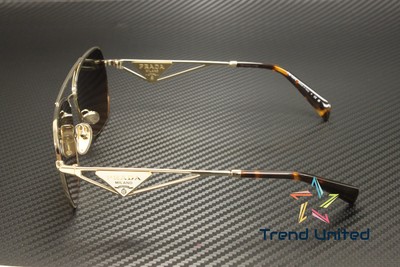 Pre-owned Prada Pr A50s Zvn50c Pale Gold Brown Gradient Grey 59 Mm Women's Sunglasses