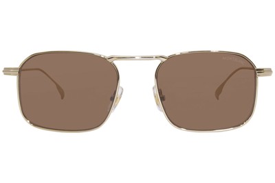 MONTBLANC MONT BLANC MB0218S-002 GOLD GOLD BROWN SUNGLASSES