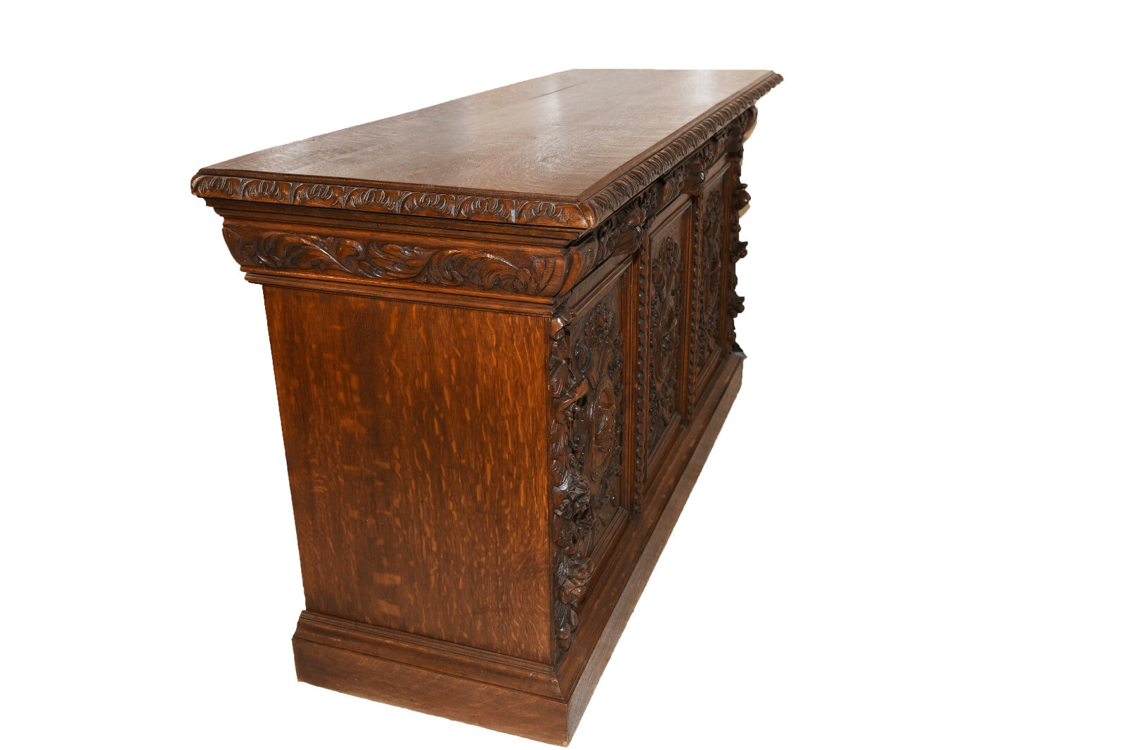 Intricately Carved Antique Renaissance Server, Sideboard, Buffet, 1900's, Oak