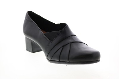 

Clarks Un Damson Adele 26146981 Женские черные кожаные туфли-лодочки Туфли на каблуке 8.5, Черный, Clarks Un Damson Adele