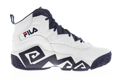 Fila MB 1BM00055-125 Mens White Leather Athletic Basketball Shoes