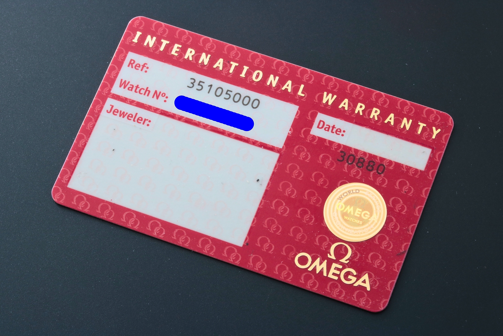 Genuine Used Omega Speedmaster Reduced 3510.50.00 Watch International Card