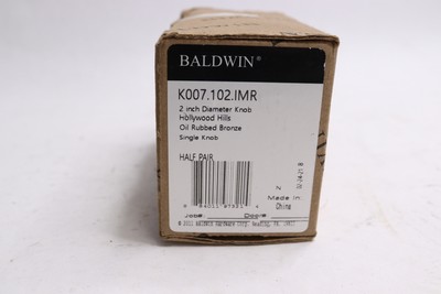 Rubbed Single Knob Bronze 2" Dia. K007.102.imr