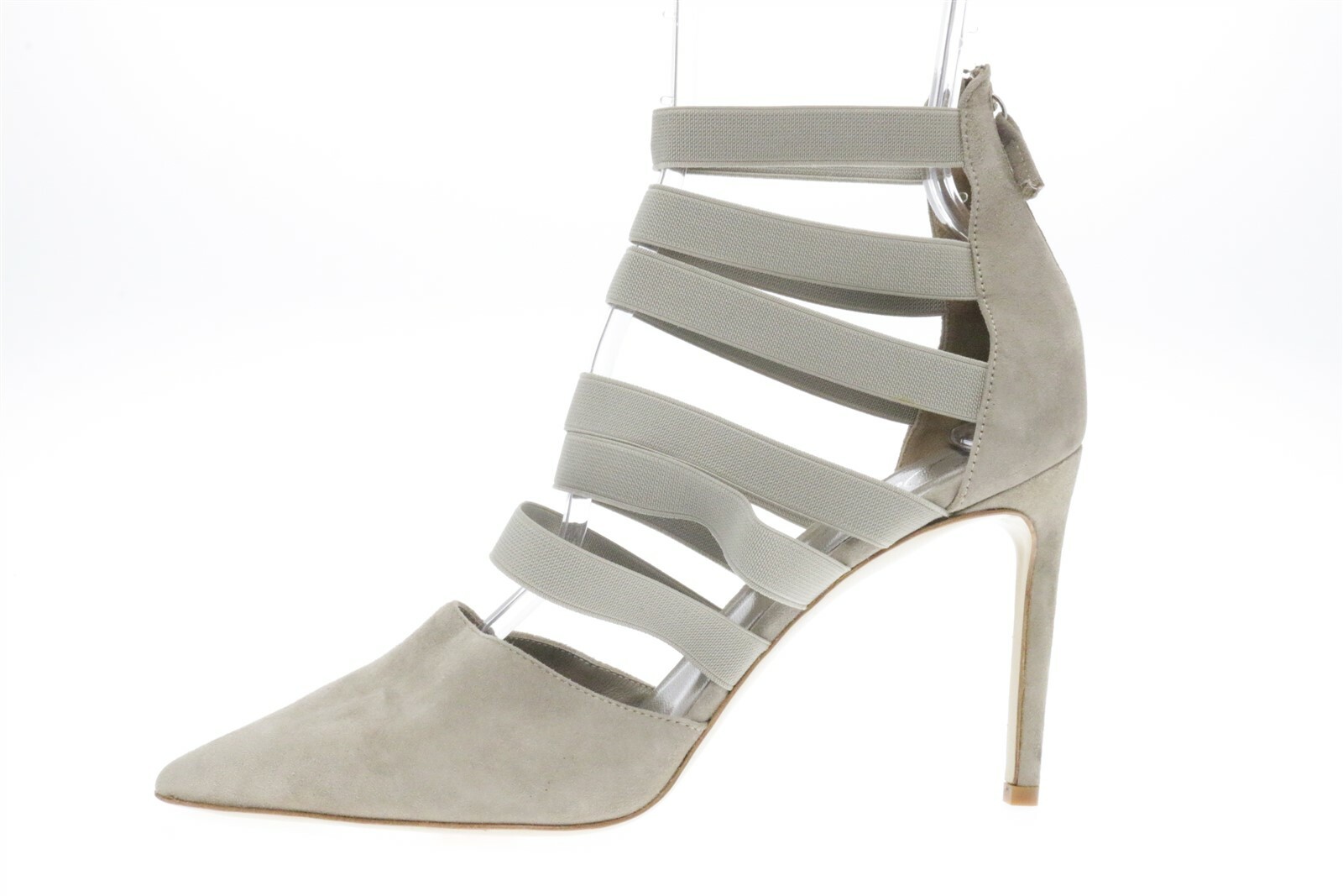 Womens DELMAN taupe / gray suede strappy heels sz. 8.5 NEW!