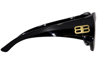 Pre-owned Balenciaga Bb0256s 001 Sunglasses Women's Black/grey Lens Butterfly Shape 56mm In Gray