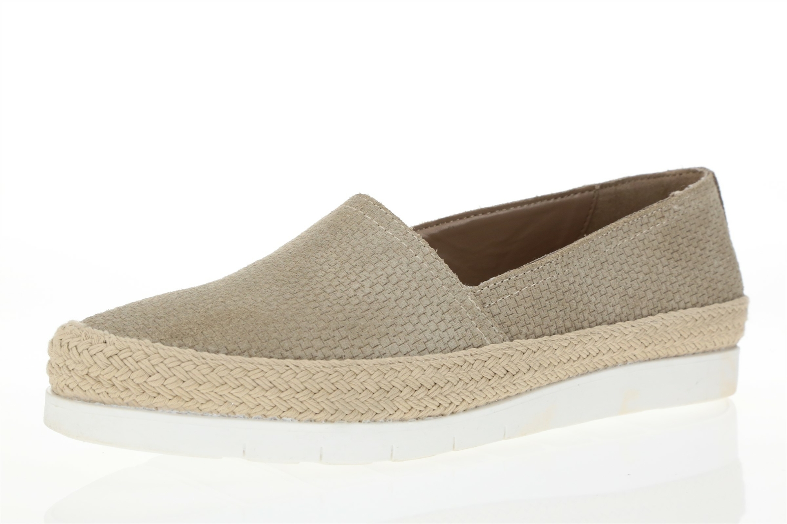 Womens 250304 Donald J Pliner Taupe Suede Loafers Flats Shoes Size 7 M