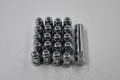 Set 20 M12x1.25 Chrome Spline Lug Nuts Key MHT Kit Fits Subaru Infiniti Nissan