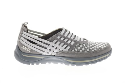 

Earth Rapid Slip On Sneaker Женские серые кожаные кроссовки Lifestyle Обувь 5.5, Серый, Earth Rapid Slip On Sneaker