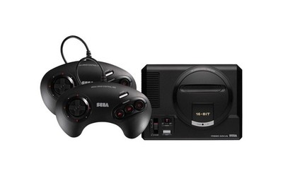 Sega Mega Drive Black Vintage Retro Video Games Gaming Console 1600-05 D