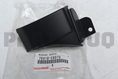 7691828070 Genuine Toyota MUDGUARD, QUARTER PANEL, LH 76918