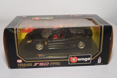 V 1:24 BBURAGO BURAGO 1572 FERRARI F50 F 50 1995 BLACK MINT BOXED